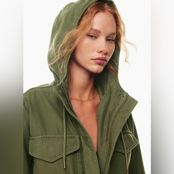 Aritzia Sunday Best Ranger Hooded Jacket In Olive Green  Size Small Utility - Picture 5 of 16